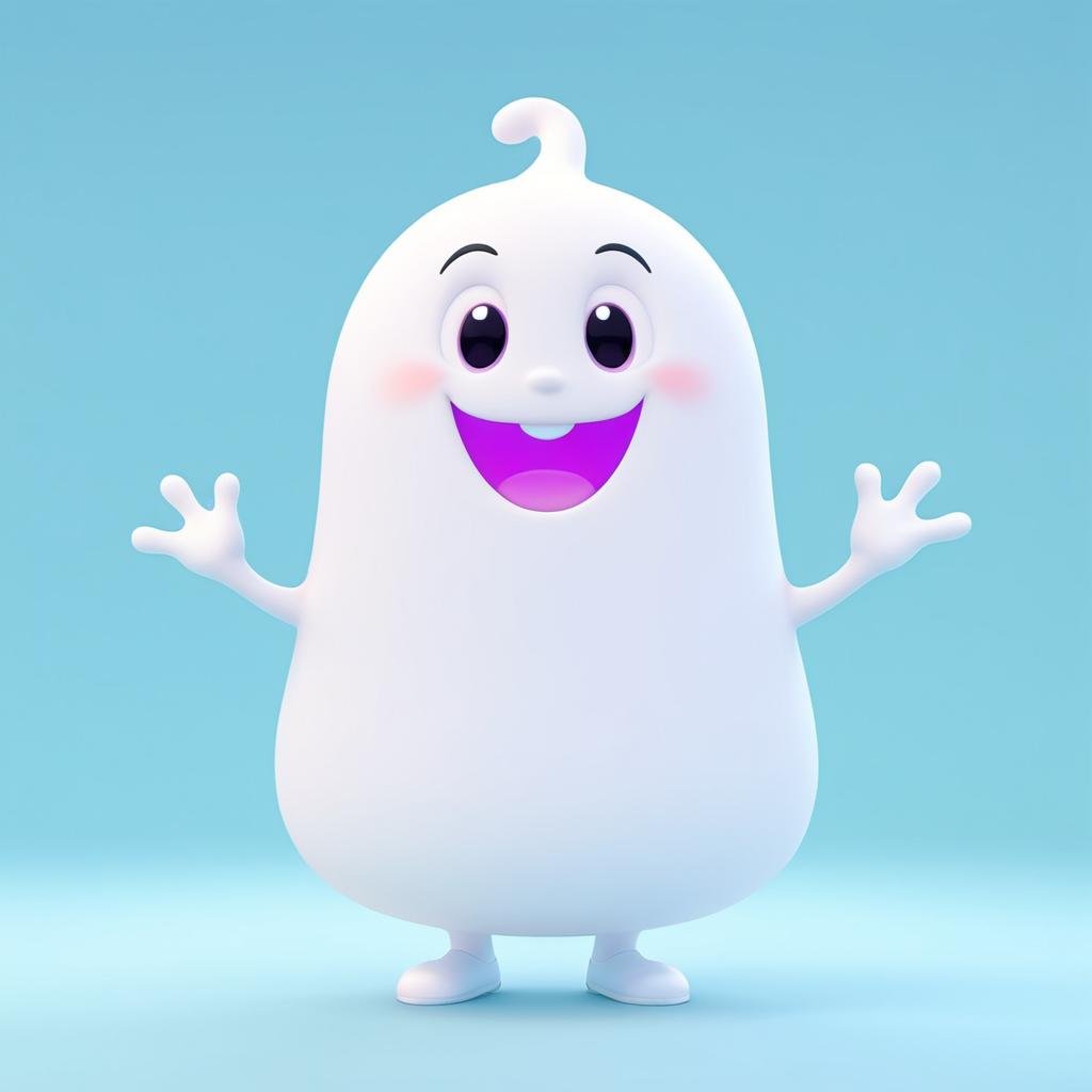 Kawaii 3D Friendly Ghost Animation