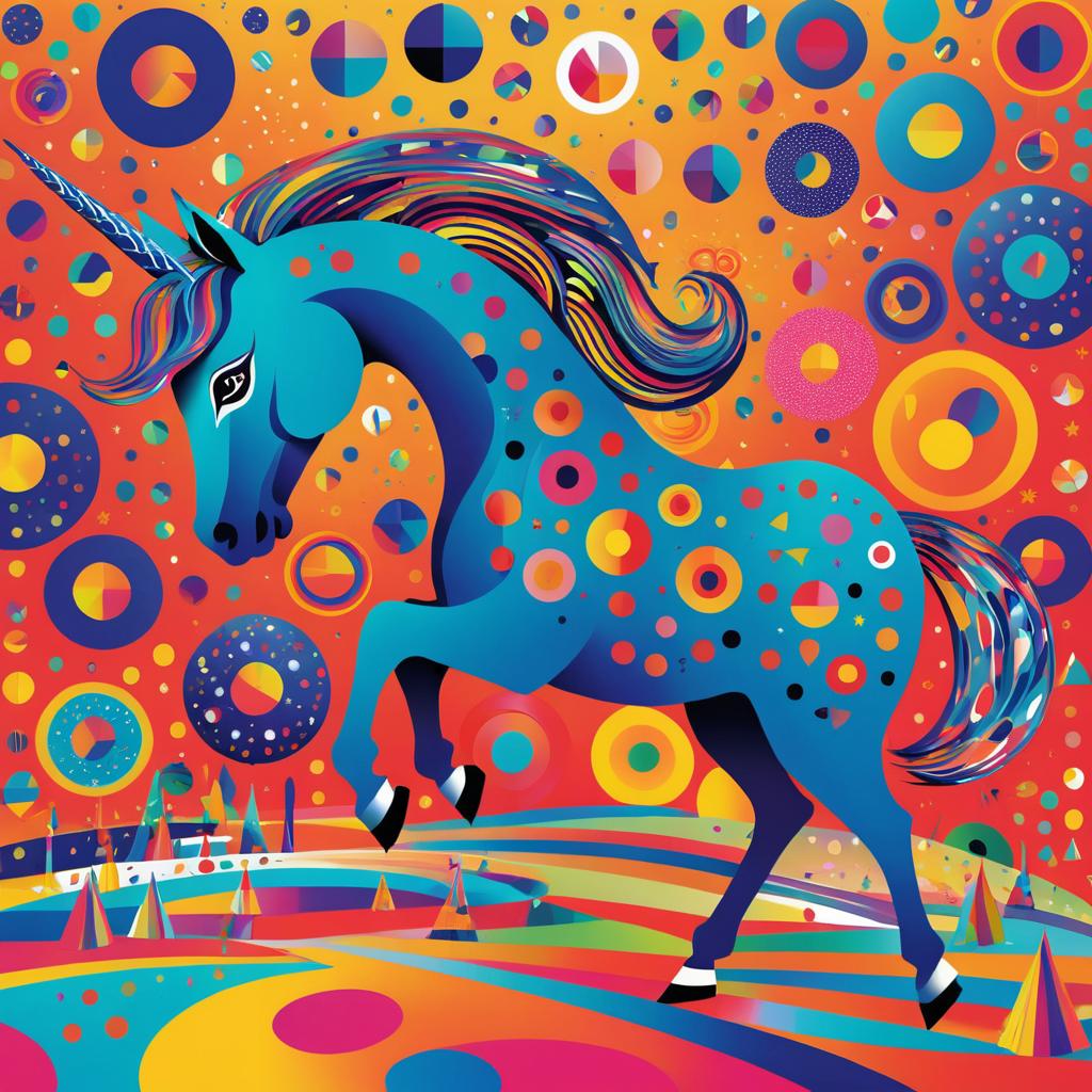 Whimsical Unicorn Album Cover Art