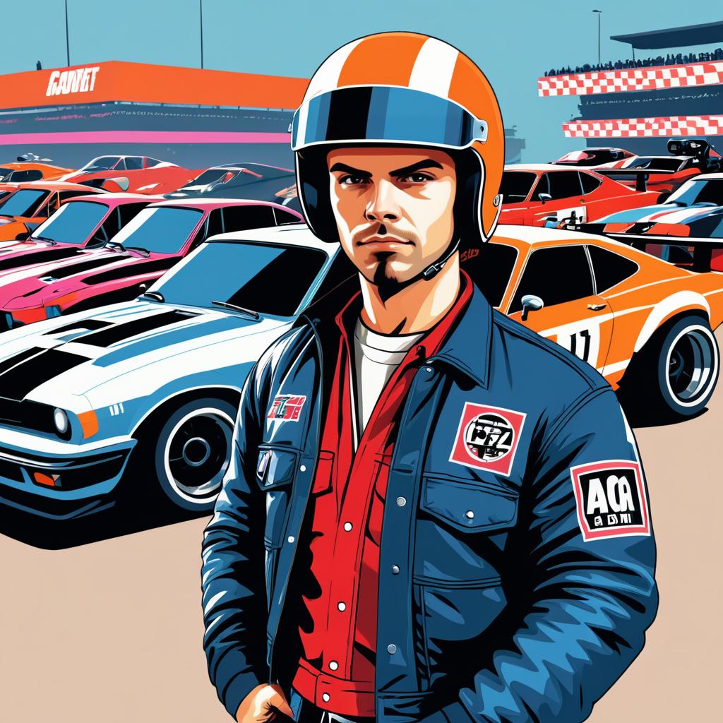 Rebellious Street Racer Illustration Design