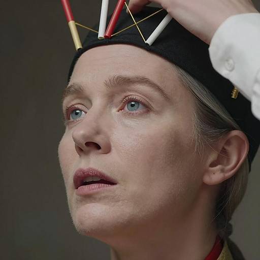 Intriguing Portrait of a Woman in Headpiece