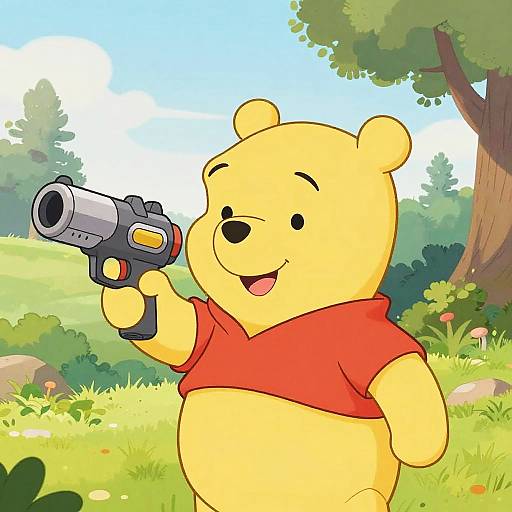 Winnie the Pooh with Sci-Fi Blaster