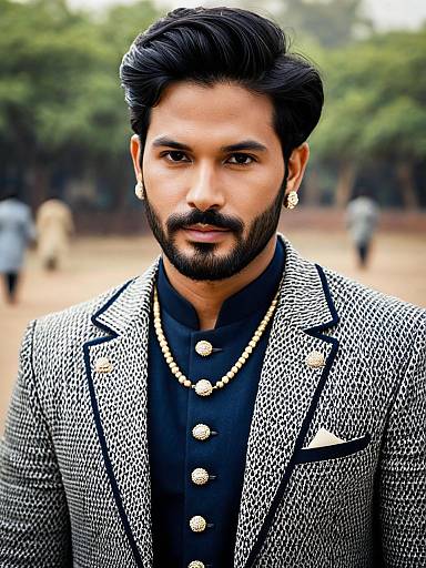Realistic Pathani Sherwani Portrait