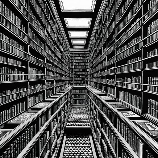 Infinite Library Graphic Illustration