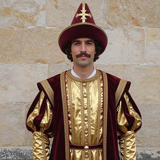 Man in Ornate Royal Renaissance Costume