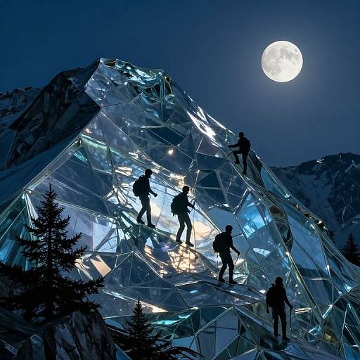 Glass Mountain with Shadowless Explorers