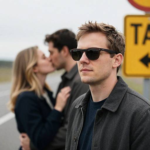 Urban Love: A Candid Street Moment