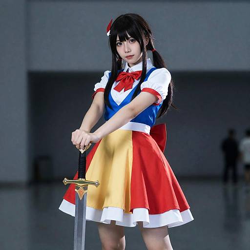 Cosplay Woman Atreus with Swords