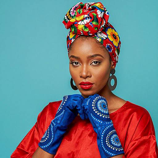 Vibrant Portrait of a Stylish Woman