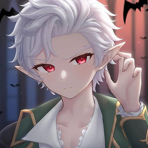 Illustration of Astarion, baldur's gate in the style of Curss