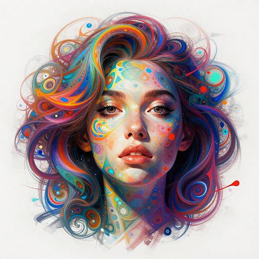 Abstract Fractal Portrait by AI