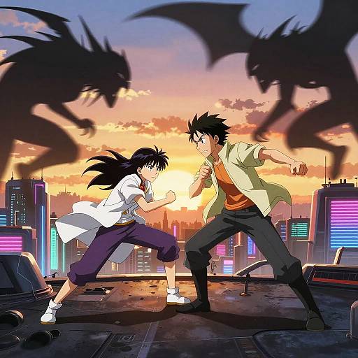 RWBY Futuristic Rooftop Showdown