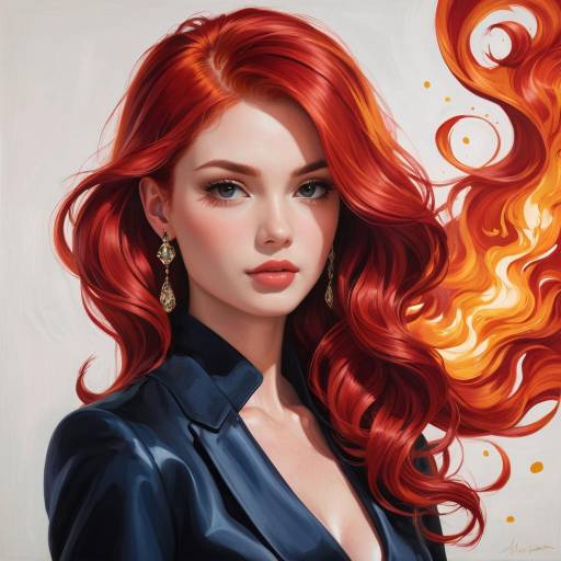 Dreamy New York Artist with Fiery Hair Dreamy New York Artist with Fiery Hair