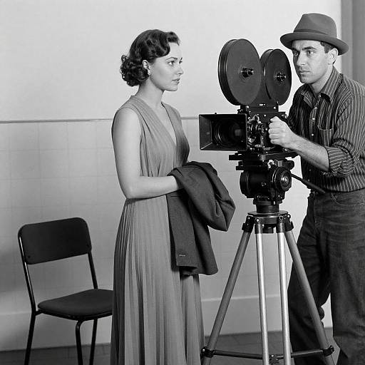Vintage Studio Scene with Film Equipment