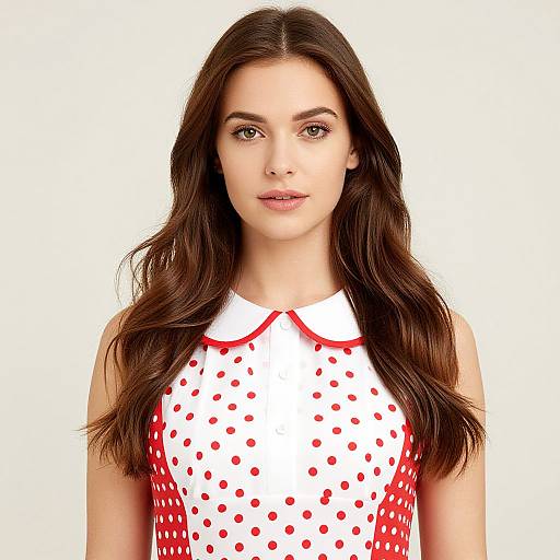 Woman in Red Polka Dot Dress