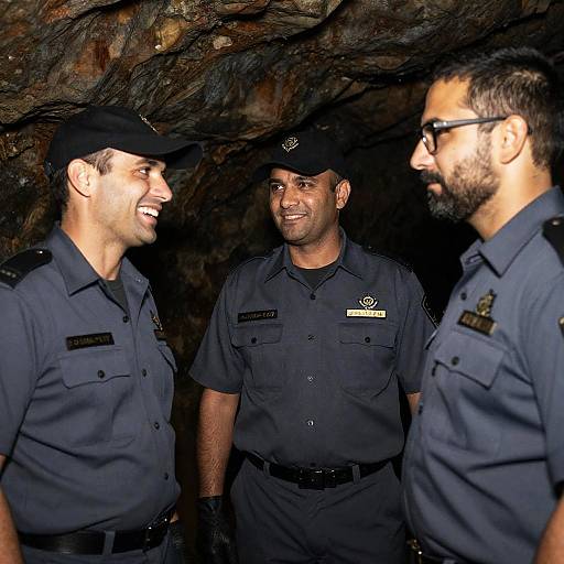Candid Moment of Friends in Cave