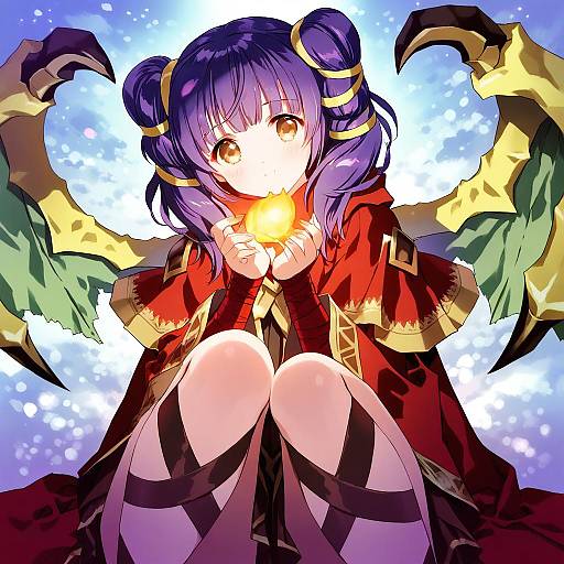 Illustration of Myrrh (fire emblem), fire emblem in the style of Carnelian