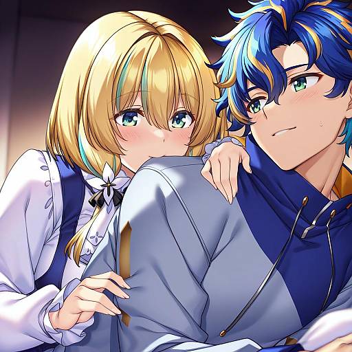 Illustration of Astel leda, holostars in the style of Shirokuma a