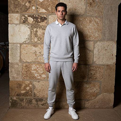 Man in Athletic Wear at Stone Winery