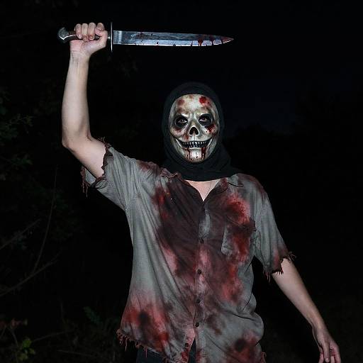 Menacing Figure in Dark Forest