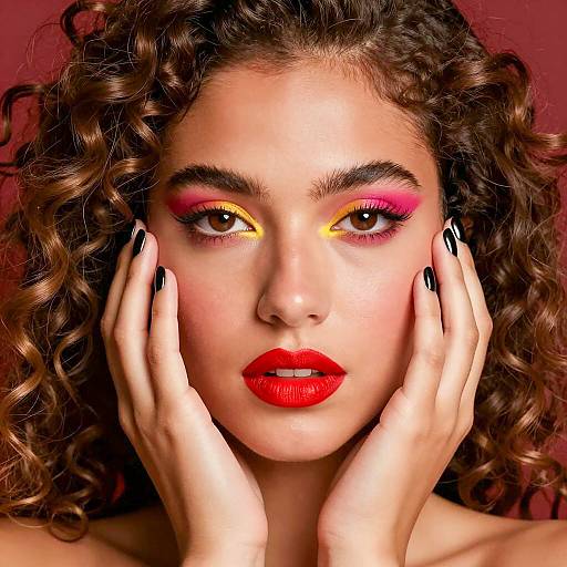 Intense Gaze: Close-Up of a Woman