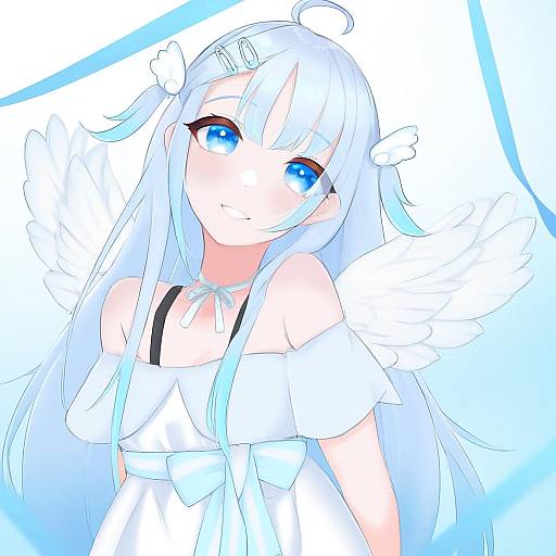 Illustration of Amatsuka uto, indie virtual youtuber in the style of Illu (illu stratos)