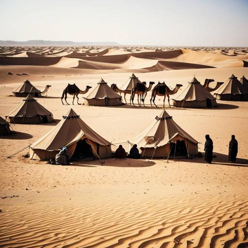 Nomadic Bedouins in the Sahara Desert
