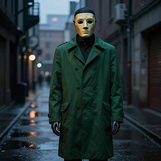 Mannequin in Vintage Masked Coat