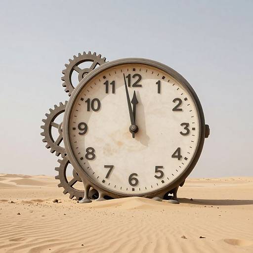Surreal Desert Clock of Eternity