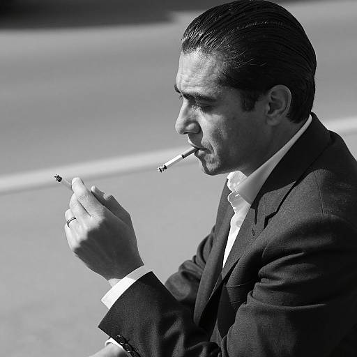 Vintage Noir Portrait of a Man