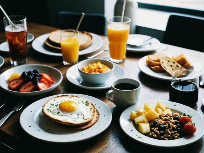 Delicious Breakfast Table Scene Wallpaper