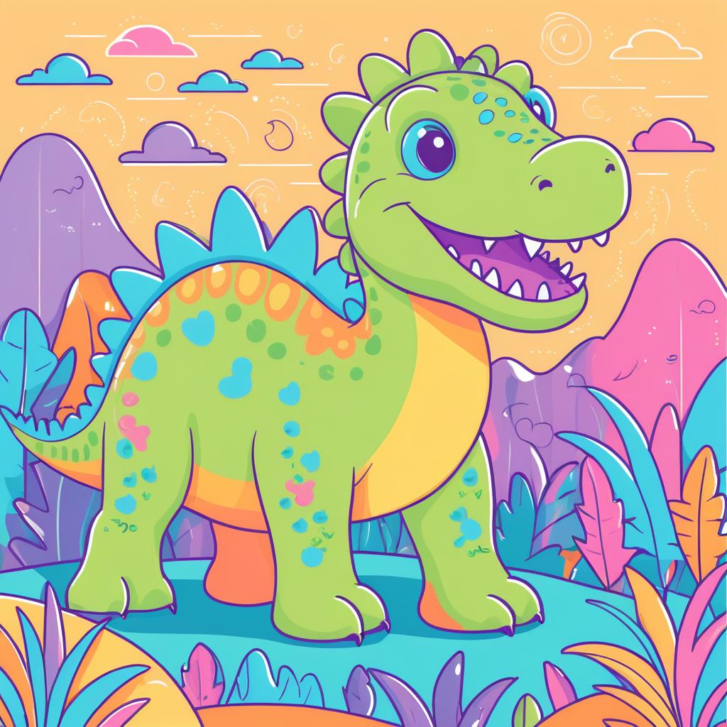 Vibrant Dinosaur Art for Kids' Rooms