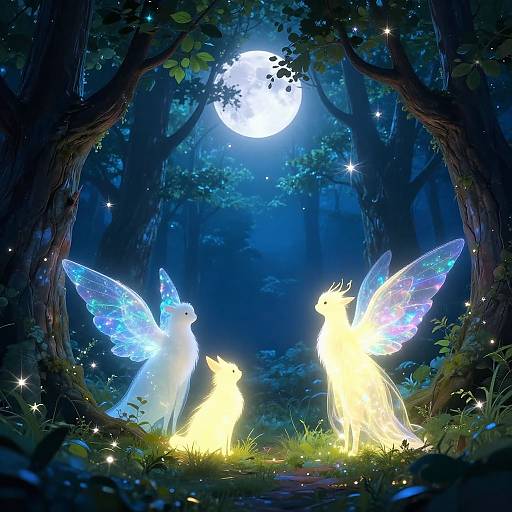 Ethereal Glowing Forest Creatures