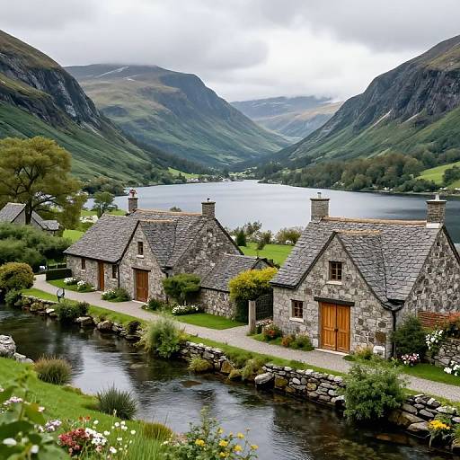 Charming Stone Cottages by Tranquil Lake
