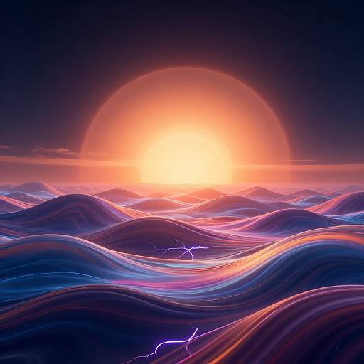 Surreal Organza Landscape Sunrise