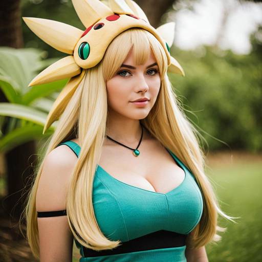 Lifestyle costume photo of Alolan exeggutor. Cosplay clothes