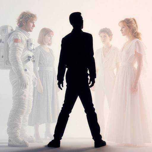 Silhouetted Music-Inspired Astronaut Art