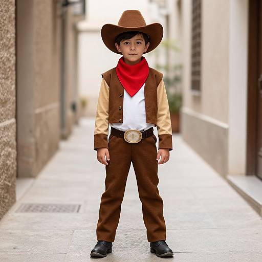 Boy in Zorro Cowboy Costume