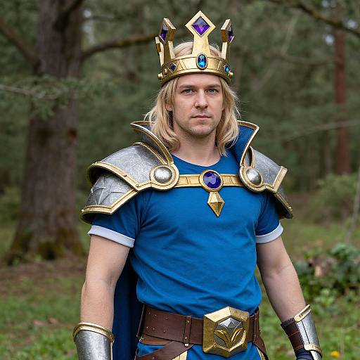 Clash Royale King Cosplay in Forest
