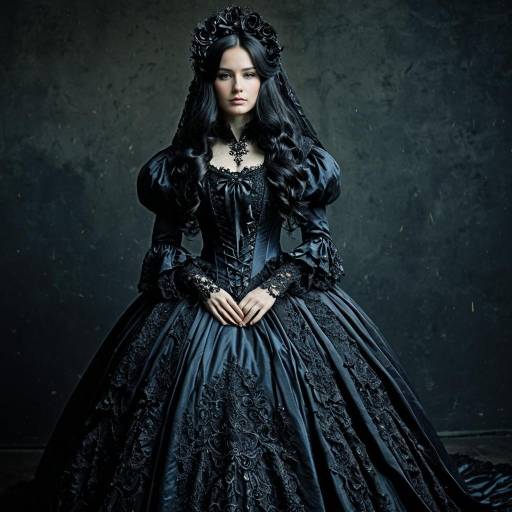 Elegant Dark Victorian Cosplay Costume