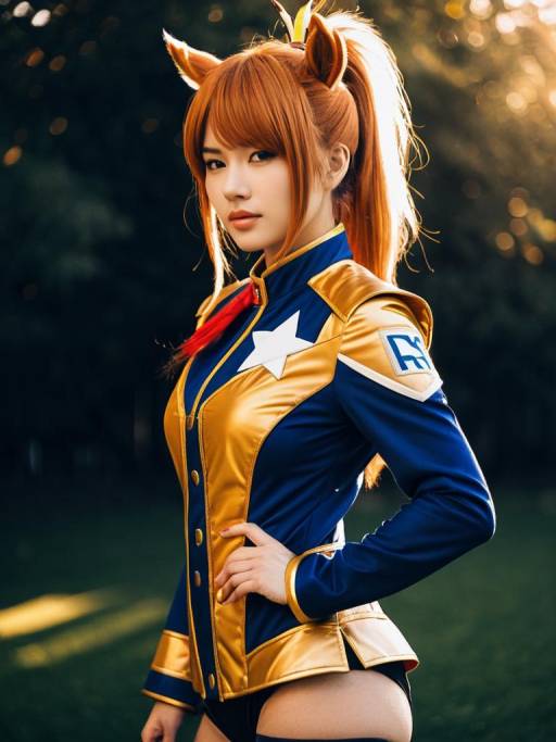 Realistic Woman in Pony Tsunotori Cosplay