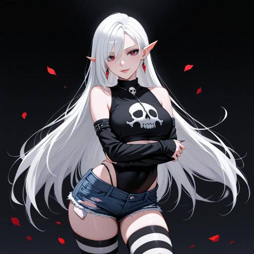 Ethereal Vampire in Goth Cowboy Style Ethereal Vampire in Goth Cowboy Style