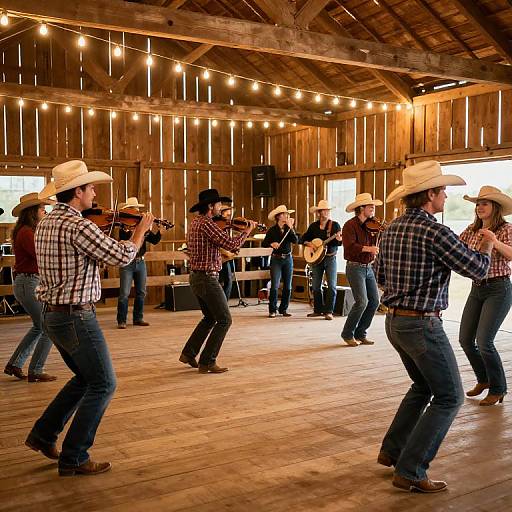 Rustic Barn Hoedown Scene