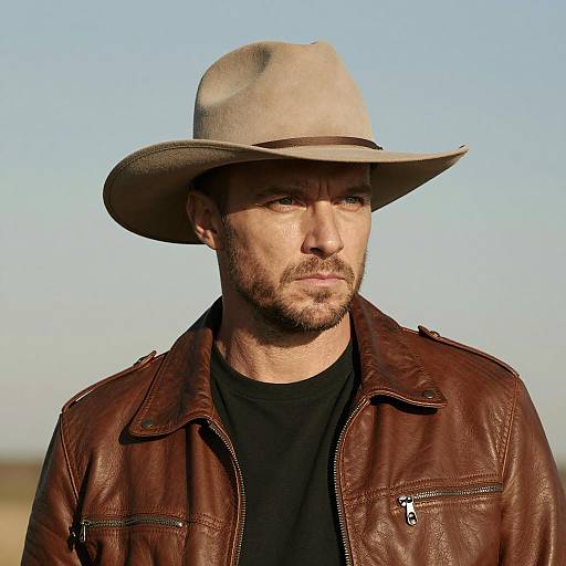 Portrait of a Stern Man in Hat