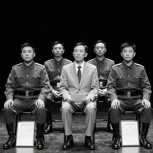 Staged Portrait of Military and Authority