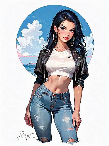 Stylish Woman in Modern Streetwear