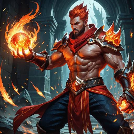 Fiery Battlemage Casting Fireball