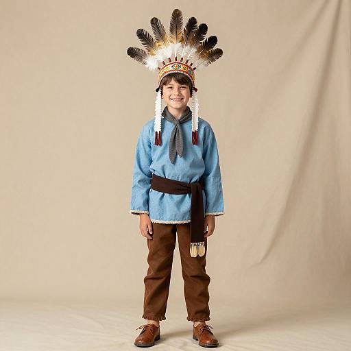 Boy in Native American Inspired Costume