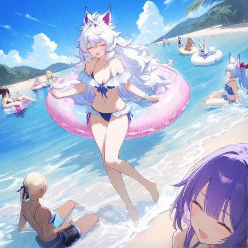 Swim Party Fun with Diverse Characters