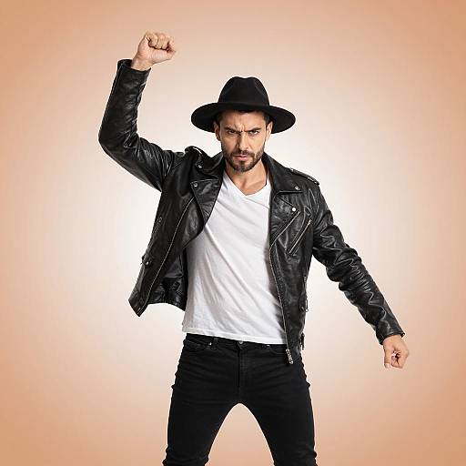 Dynamic Portrait of a Stylish Man