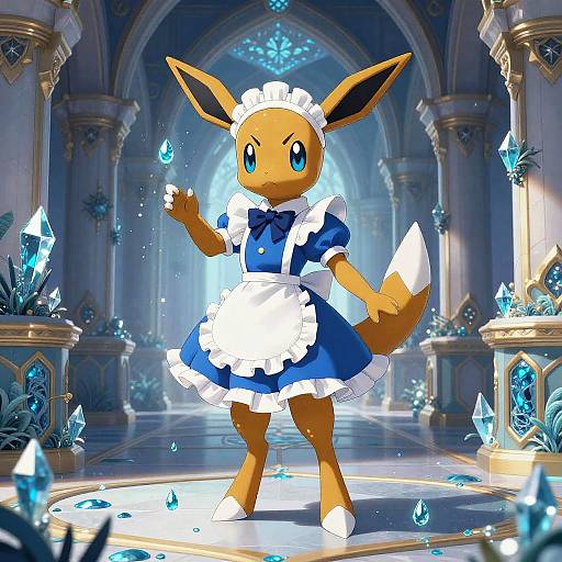 Vaporeon Maid in Fantasy Castle